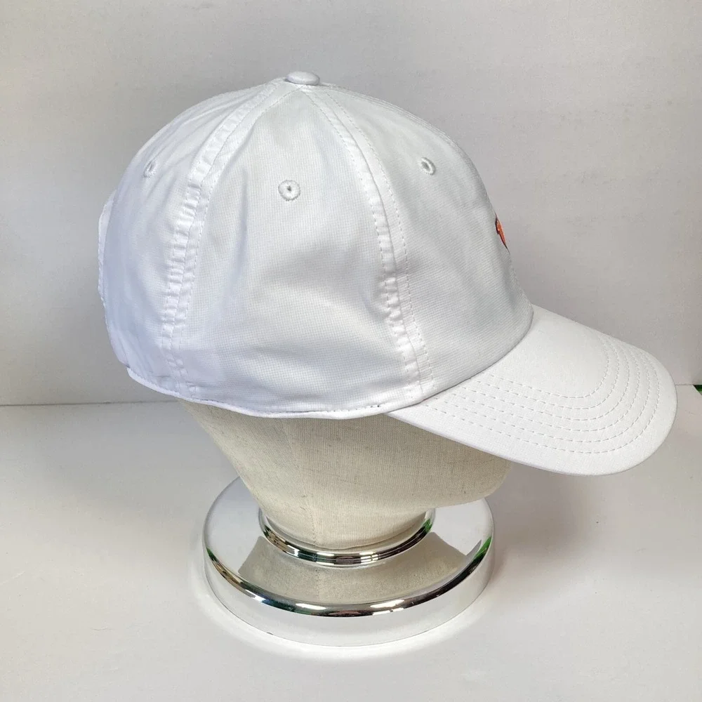 Bird Dogs White Golf Hat Ball Cap, Adjustable Back Strap, Logo, Stretchy, Sports